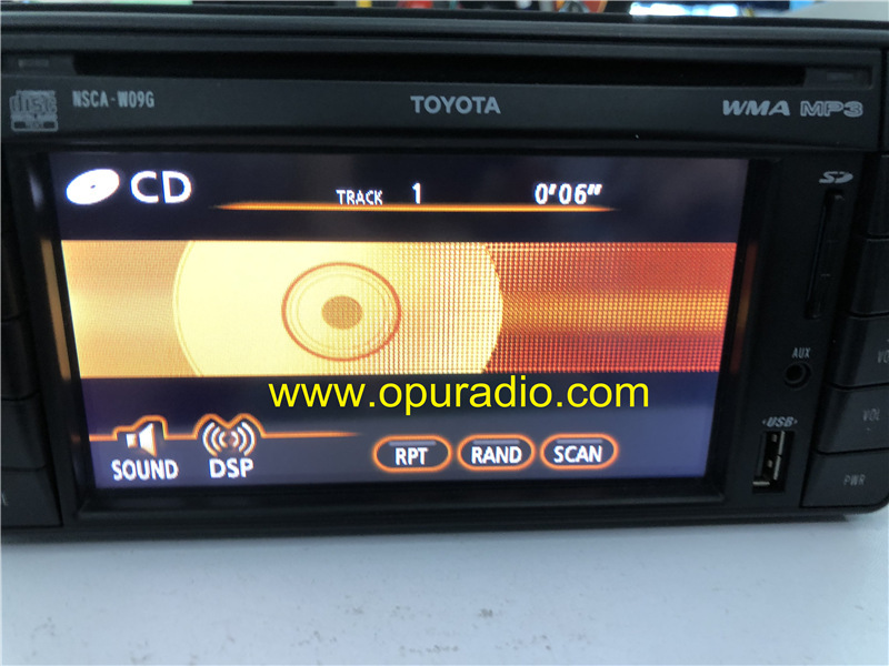 AVN TNS510 KIT 2010 TOYOTA AVENSIS Diesel Estate 5 Door SAT NAV PZ445-00333 AISIN AW 86113-60V860 SD AUX USB AUDIO TEL MAP VOICE RDS WMA MP3 NSCA-W09G