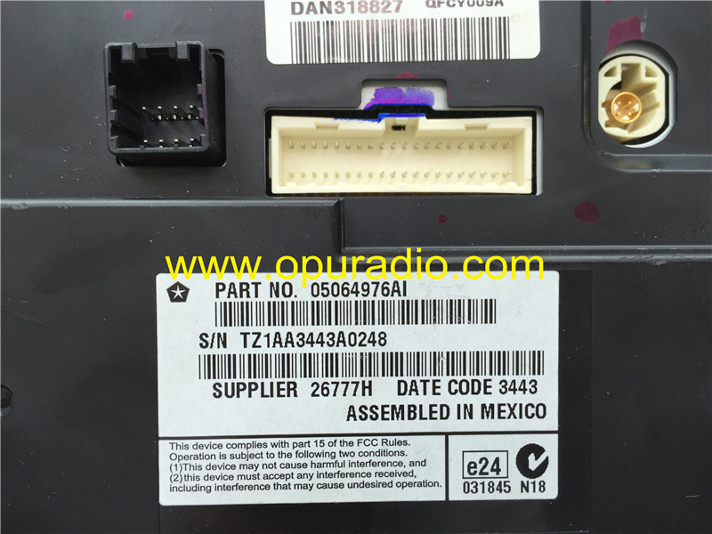 05064976AH DISPLAY unit touch screen for 2013-2016 Chrysler Dodge Journey REB 4.3 Uconnect Fiat Freemont car audio Media CD player