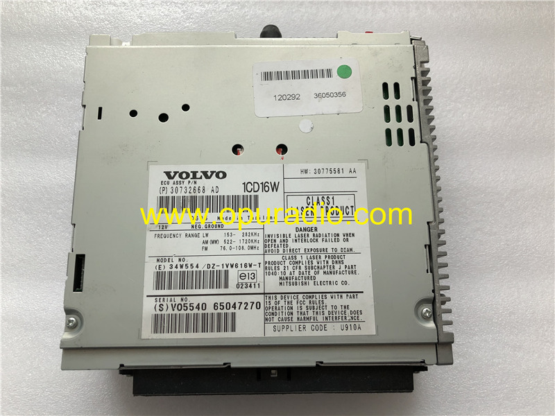 1CD16W ECU ASSY 30732668 Mitsubishi CD Player for 2004-2007 Volvo V50 car radio