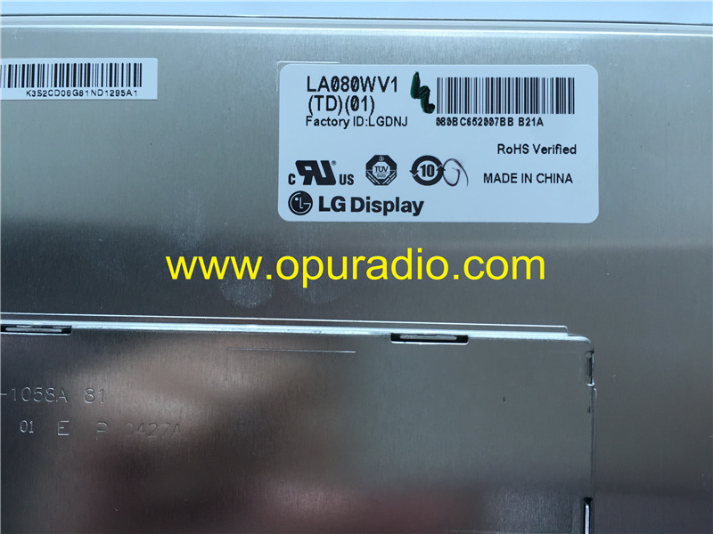 LG Display LA080WV1-TD01 (TD)(01) Screen Monitor for GM car navigation radio Media