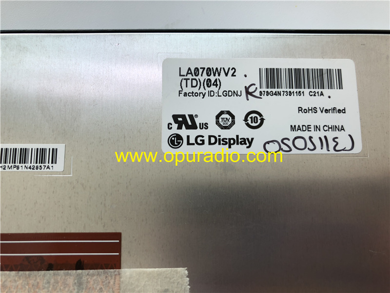 LG Display LA070WV2(TD)(04) Screen for 2014-2016 Toyota Sienna Tundra Tacoma Prius car navigation Audio