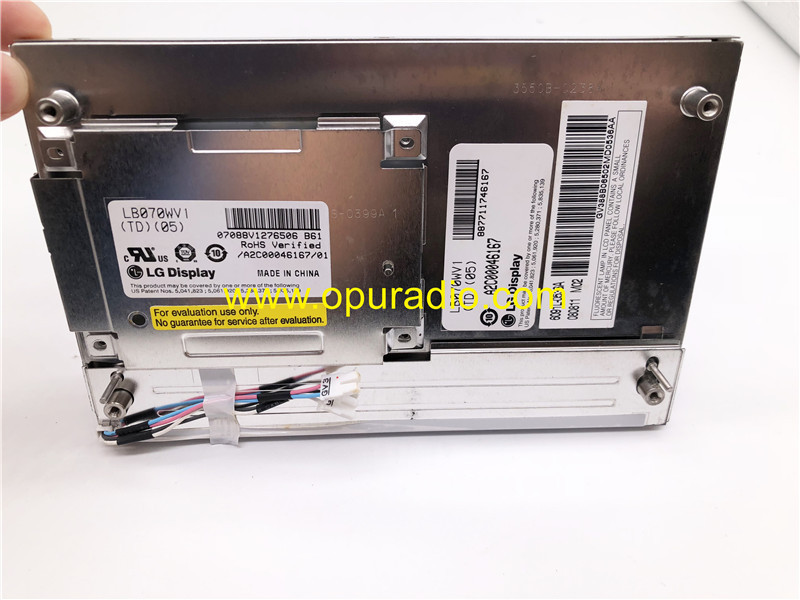 LG Display LB070WV1 TD04 LCD Monitor Screen for Peugeot Citroen C4 Car navigation RT5 RT4