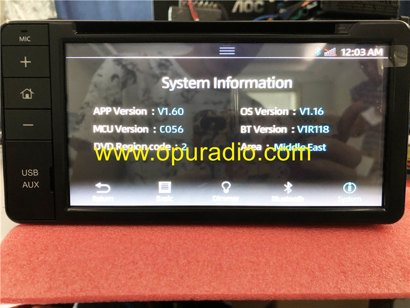 CV-DW PZ366-00106 RECEIVER ASSY RADIO Display Touch Screen for 2018 Toyota Land Crusier Prado Audio Phone Media USB AUX