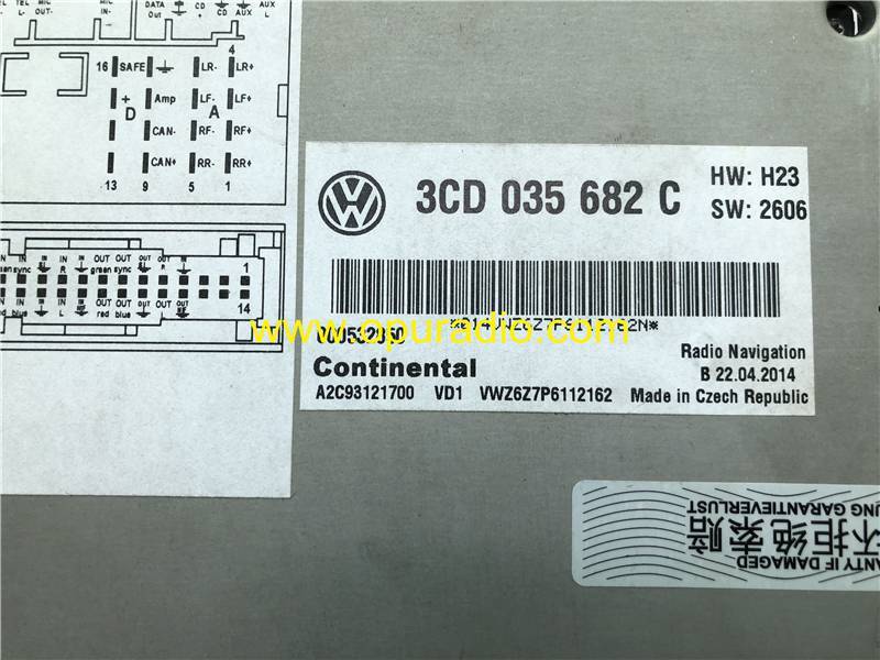 RNS510 SSD Continental Radio Navigation for 2014 up VW Passat Golf Jetta Skoda Seat car audio Media Phone MAP GPS Bluetooth CD DVD Player Unlock