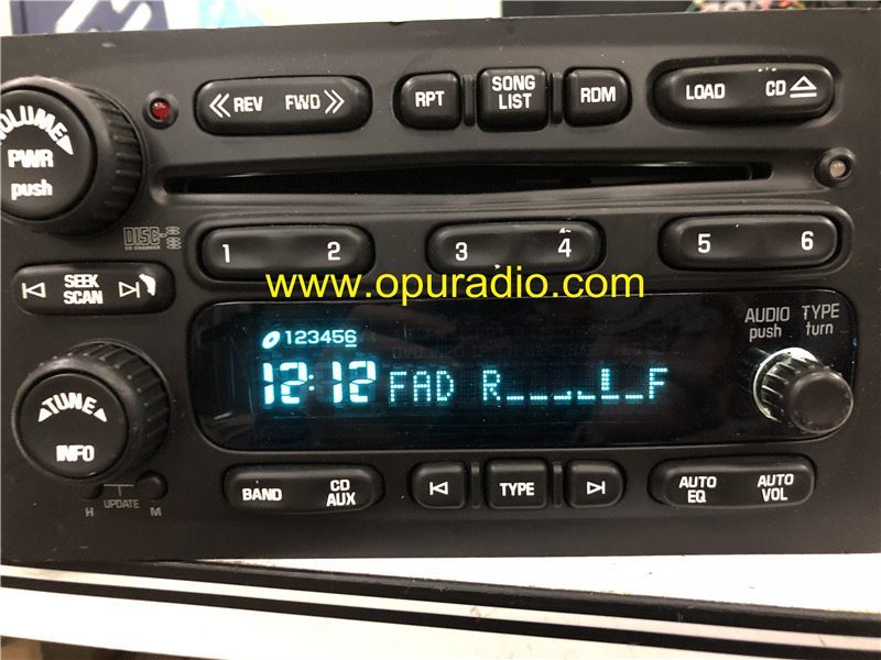 Panasonic 6 CD changer mech E-9291-2 for 03-06 Chevy Sliverado RDS Stereo Radio Chevrolet Hummer H2 Sierra 1500 Truck Van GMC Yukon Envoy Pick up