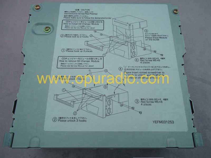 Panasonic/Matsushita 6 CD changer old sytle CX-CM6060F TC87 66 EGO for Mazda car radio tuner systems M3 M6