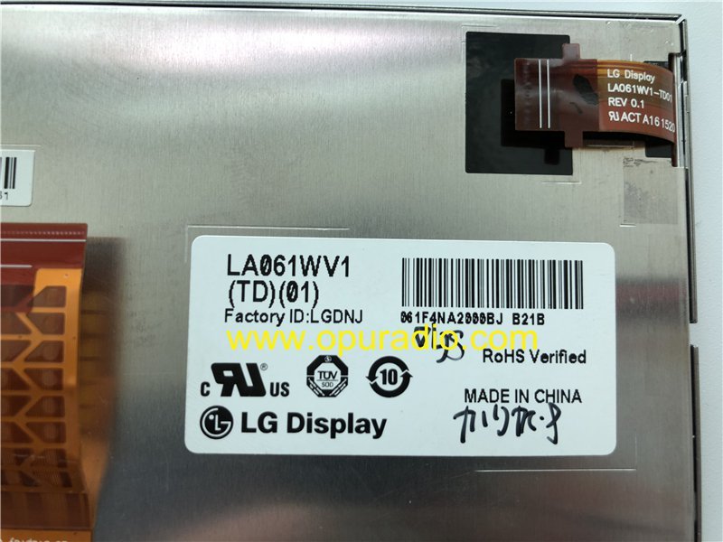 LG Display LA061WV1 TD01 (TD)(01) Monitor Screen without touch for 2014 2015 Toyota Prius 4 Runner Tacoma car navigation radio audio APPS Phone Media