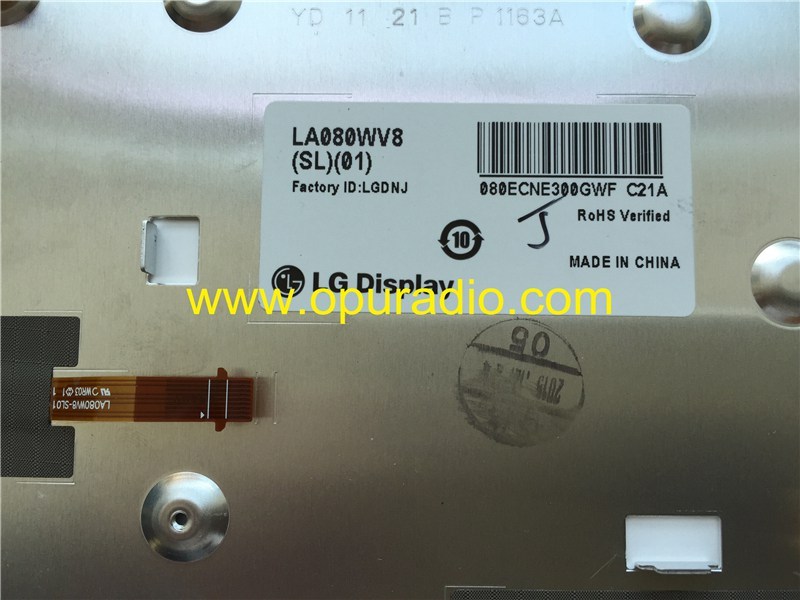 LG Display LA080WV8 SL01 with Touch Screen Digitizer 8inch for Hyundai KIA car navigation Audio