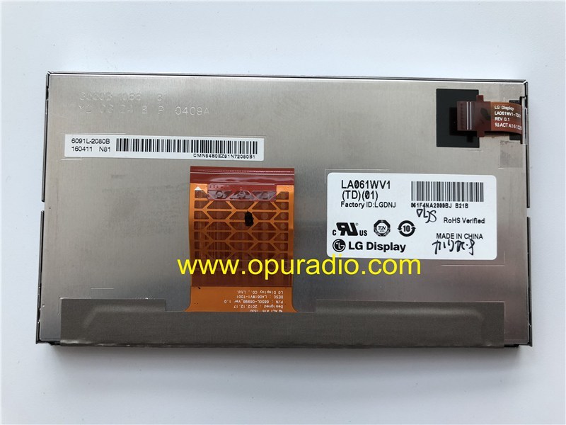 LG Display LA061WV1 TD01 (TD)(01) Monitor Screen without touch for 2014 2015 Toyota Prius 4 Runner Tacoma car navigation radio audio APPS Phone Media