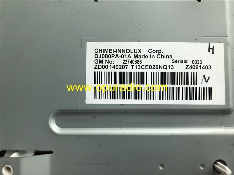 DJ080PA-01A Display with Touch screen Digitizer GM 22740886 for 2014 - 2018 GMC Yukon Canyon Sierra Intellilink IO6 HMI GPS Navigation Chevrolet Color