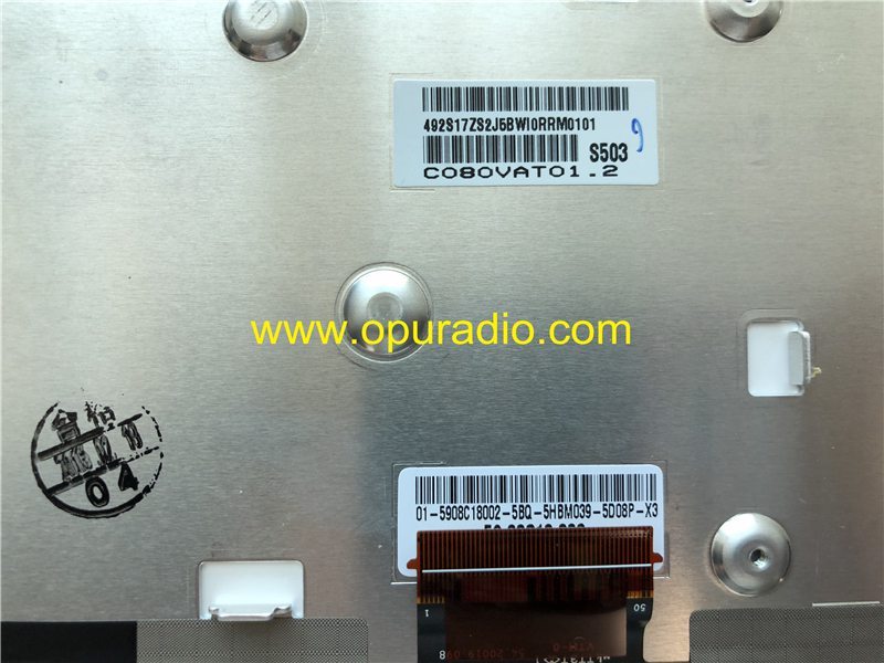 C080VAT01.2 Display with touch screen Digitizer for Hyundai KIA MOBIS car navigation Carplay