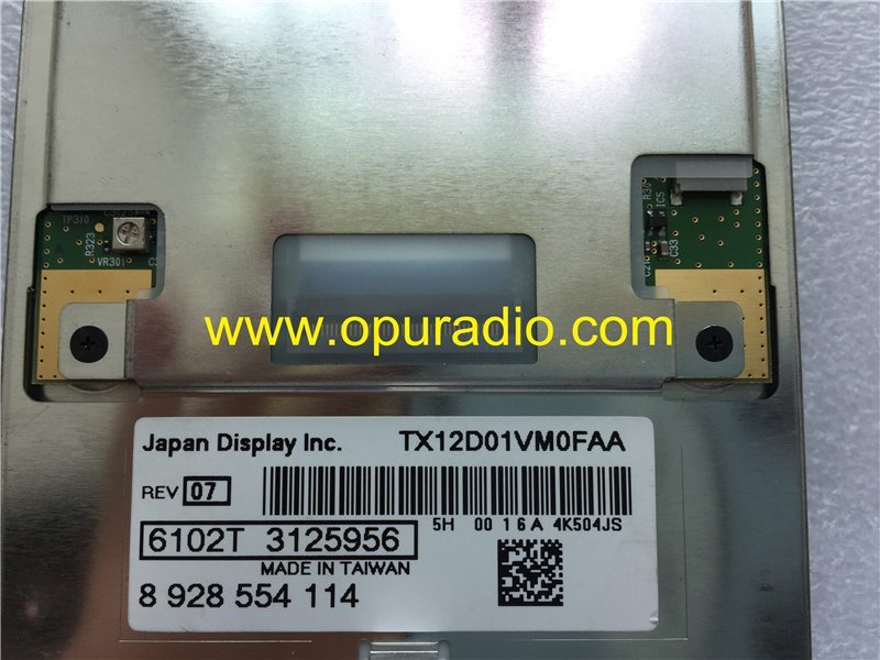 Japan Display TX12D01VM0FAA Monitor screen for Mercedes Benz A B class car Instrument Cluster Dash Speedometer BOSCH