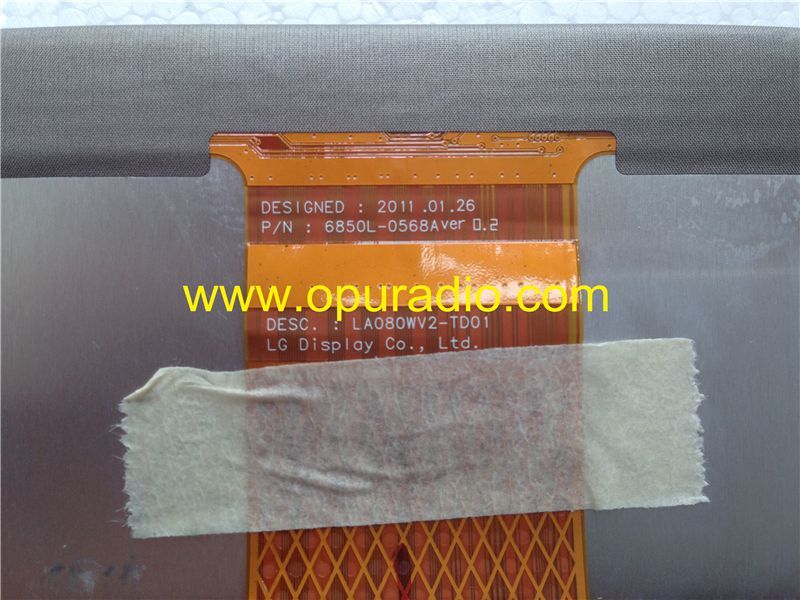 LA080WV2 (TD)(01) Display LCD Monitor screen for Toyota Highlander 2014 15 Panasonic JBL car navigation