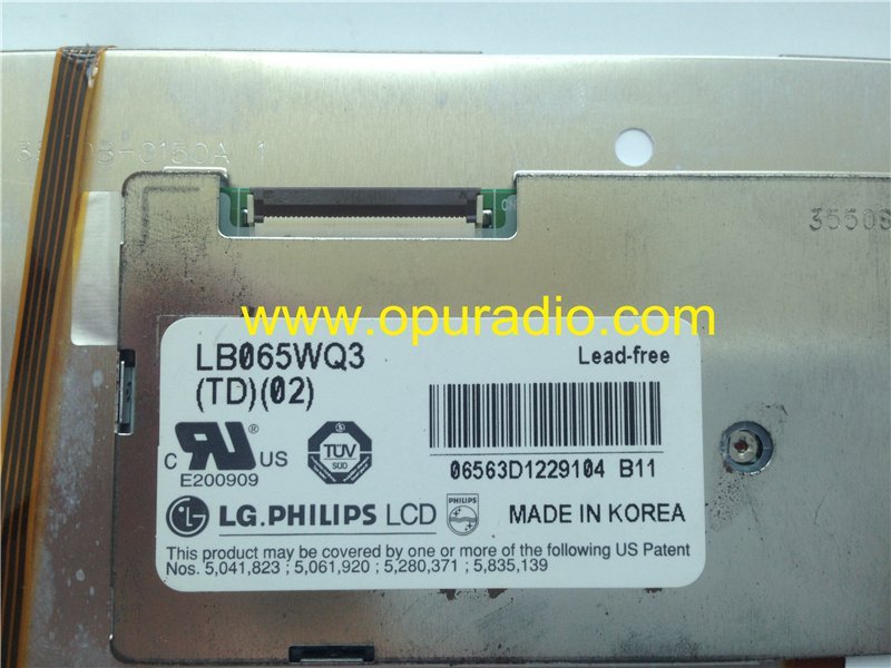 LG PHILIPS LCD Display LB065WQ3 TD02 (TD) (02) with touch screen for Hyundai KIA car audio navigation GPS
