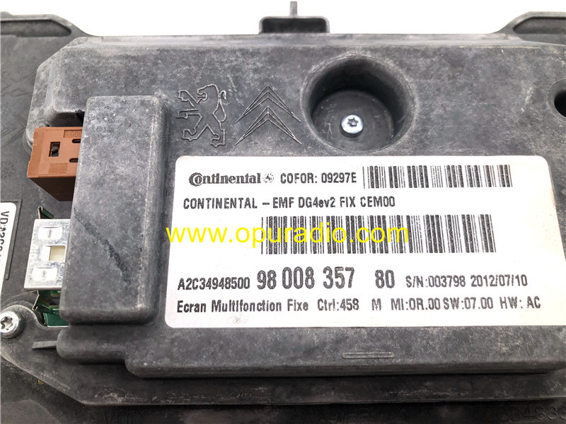 Continental 9800835780 EMF DG4 INFO Display A2C34948500 CID RNEG 2 for Peugeot 508 RT6 Citroen DS5 car Navigation Monitor