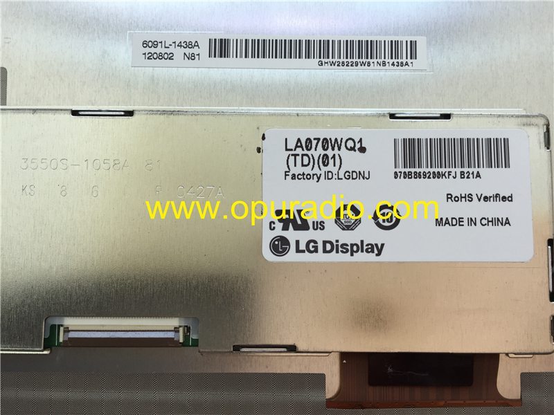 LG Display LA070WQ1 TD01 (TD)(01) TD02 (TD)(02) LCD Monitor Screen for GM Buick Opel Vaxuhall car CD DVD navigation audio GPS radio Bosch Media car tu