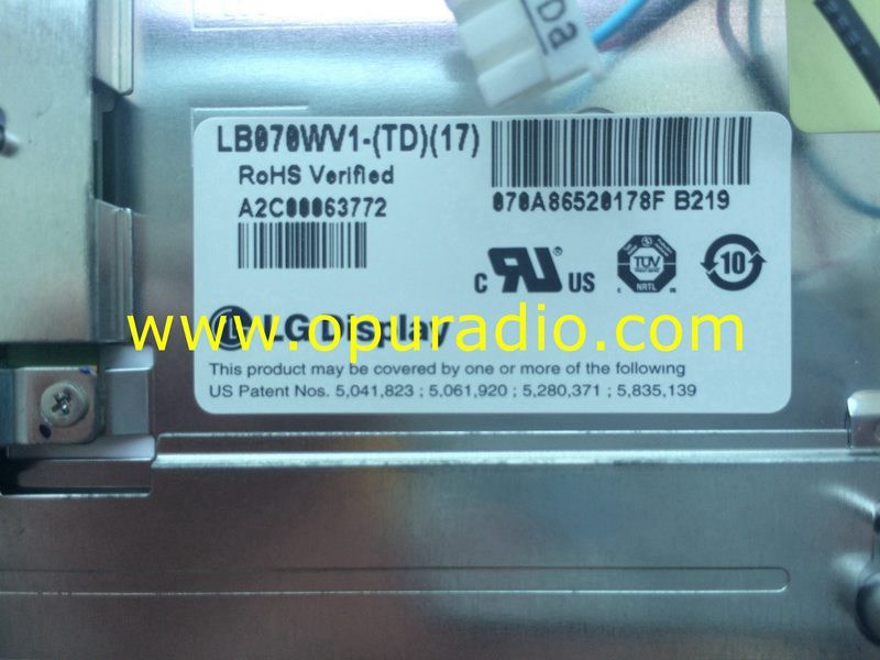 LG 7inch LCD display LB070WV1 TD01 TD17 for  Mercedes W204 W166 C-class GLK Comand car Navigation