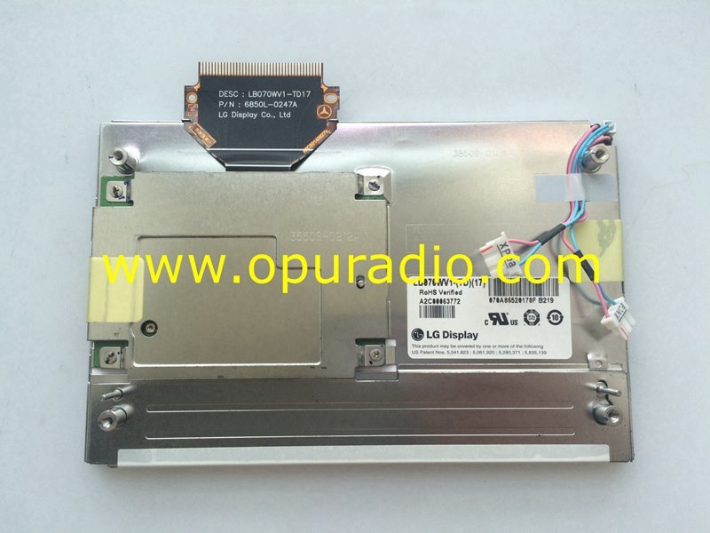 LG 7inch LCD display LB070WV1 TD01 TD17 for  Mercedes W204 W166 C-class GLK Comand car Navigation