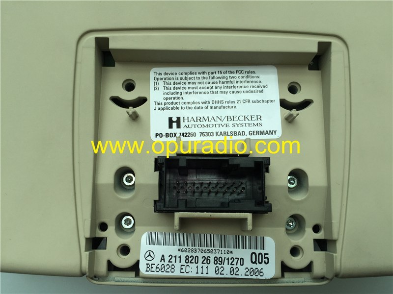 HARMAN BECKER AUTOMOTIVE SYSTEMS A2118202689 Display LCD Monitor Screen BE6028 for Mercedes Benz W211 E-Class E200 E280 E320 Rear Seat Entertainment c