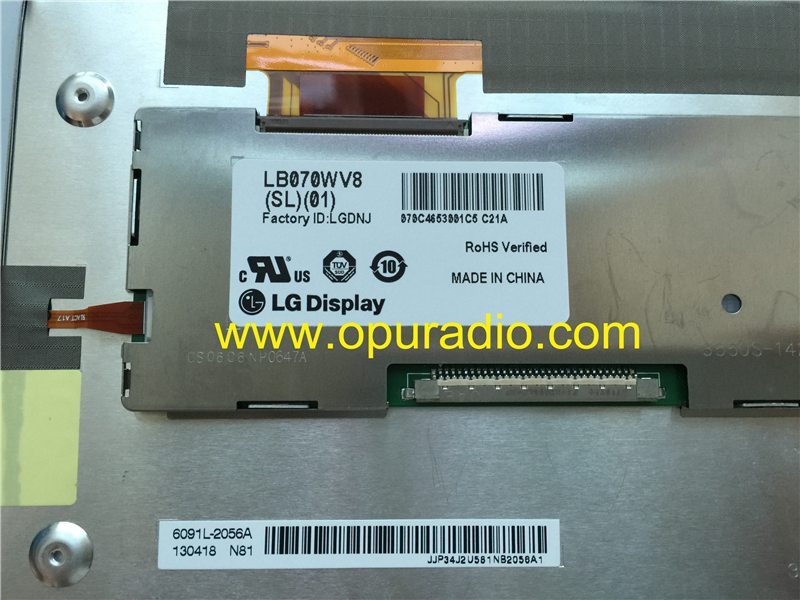 LG Display LB070WV8 (SL)(01) (SL)(02) LCD Monitor Screen for Car audio Navigation Instrument