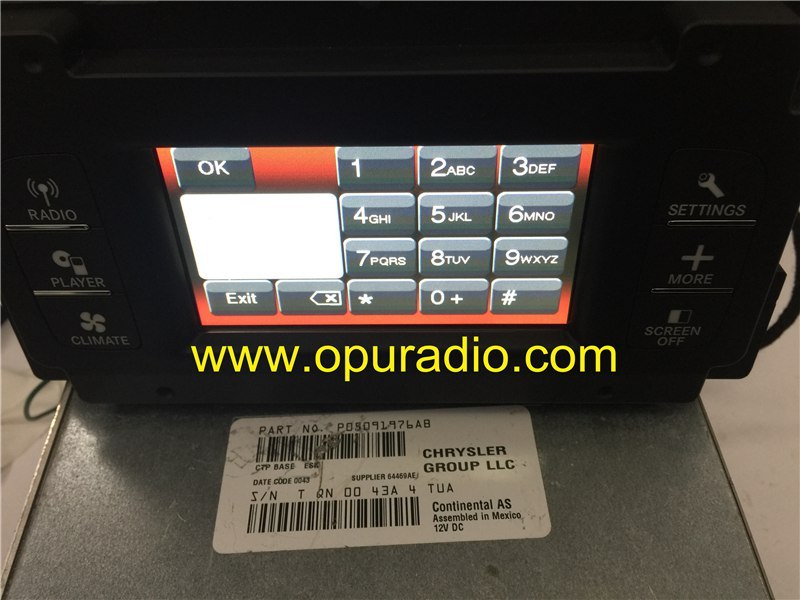 Tester wirings with Emulator for 13-17 Fiat Freemont car audio Media Chrysler Dodge CD player Journey RB5 Changer 8.4N Uconnect 13-16 Dart SiriusXM