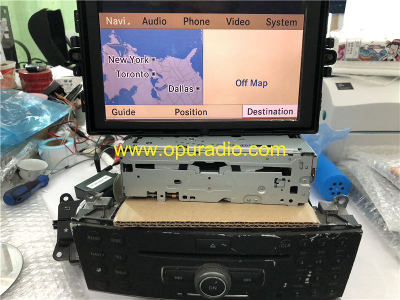 Wiring with Emulator LVDS Cable tester for 08-11 Mercedes Comand NTG4 APS W204 C-Class US Single Changer HIGH ECE W212 E-Class car navigation