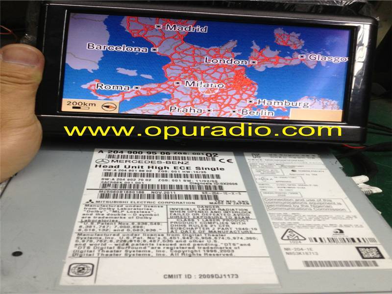 Wiring with Emulator LVDS Cable tester for 08-11 Mercedes Comand NTG4 APS W204 C-Class US Single Changer HIGH ECE W212 E-Class car navigation