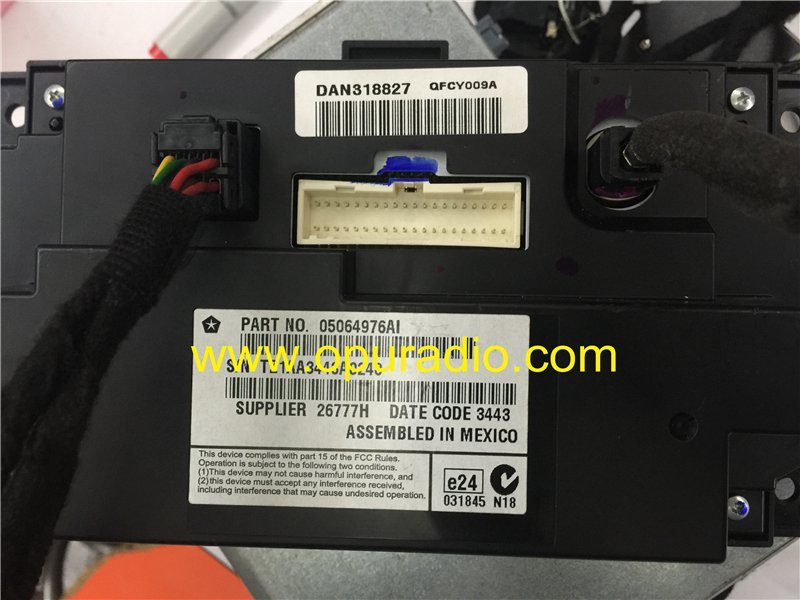 Tester wirings with Emulator for 13-17 Fiat Freemont car audio Media Chrysler Dodge CD player Journey RB5 Changer 8.4N Uconnect 13-16 Dart SiriusXM