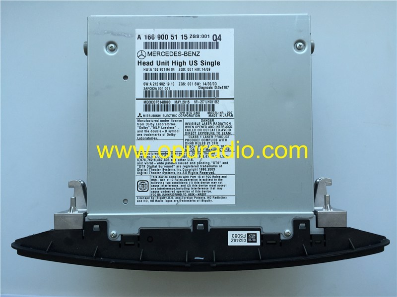 A1669005115 Head Unit High US Single CD/DVD Comand NTG4.5 for Mercedes Benz ML GL GLE car audio Navigation Radio Media GPS MAP Mitsubishi NR-207 NAVI