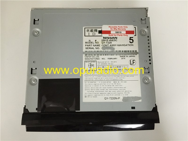 NISSAN 25915 4NE5C B A 4NE0B C 4NA4A QY-7220 QY-7210 for 13-17 Leaf car Navigation Camera  MAP US CANADA GPS Media Audio Zero Emission WITH MAP CARD