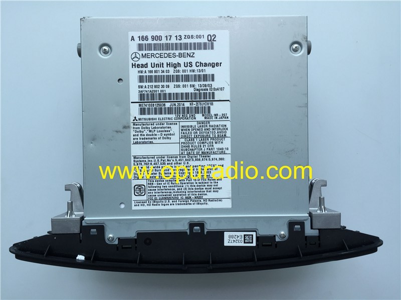 A1669001713 A1669002309 Mercedes Benz Head Unit High US Changer Comand NTG4.5 Mitsubishi HD Navigation Radio