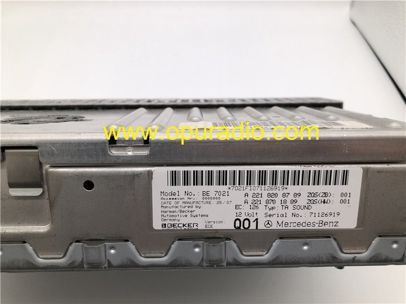Becker BE7021 BE9061 Mercedes Benz Harman Kardon LOGIC 7 Amplifier W221 V221 W216 S-Class CL-class S550 S600 S63 S65