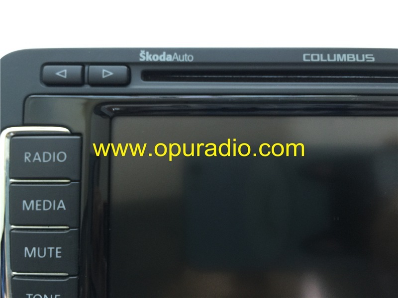 RNS510 Display Touch Screen Faceplate LCD connector for SkodaAuto COLUMBUS MP3 Skoda Radio Navigation NAV MAP GPS Media SD Card HDD Continental