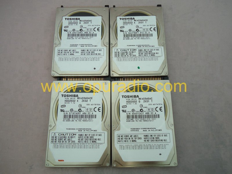 Toshiba MK4036GAC MK4036GACE disk drive HDD2E02 2G02 DC+5V 1.3A/1.1A 40GB 8455MB FOR mercedes-benz car HDD navigation systems