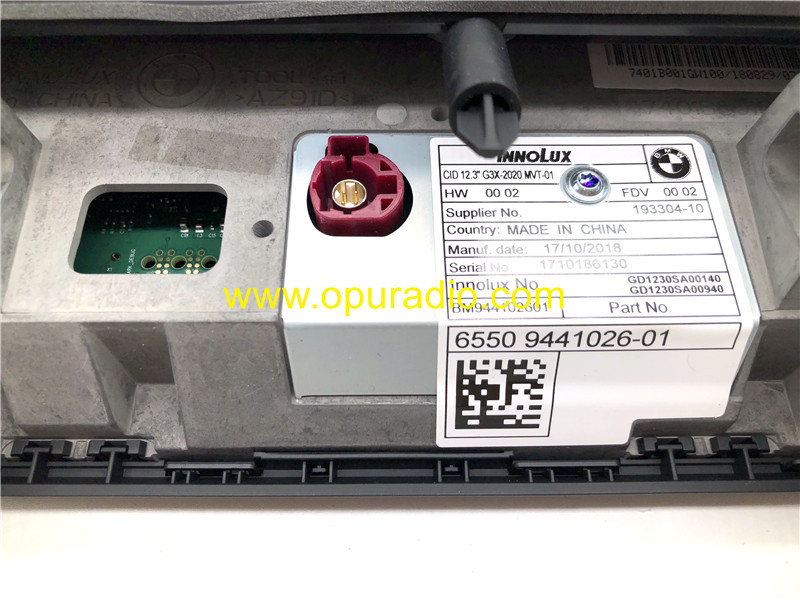 MGU Display BM 6550 9441026 CID12.3 Inch Touch Screen Monitor for 2019 2020 BMW G30 G38 G3X car Navigation Carplay 530i 525i