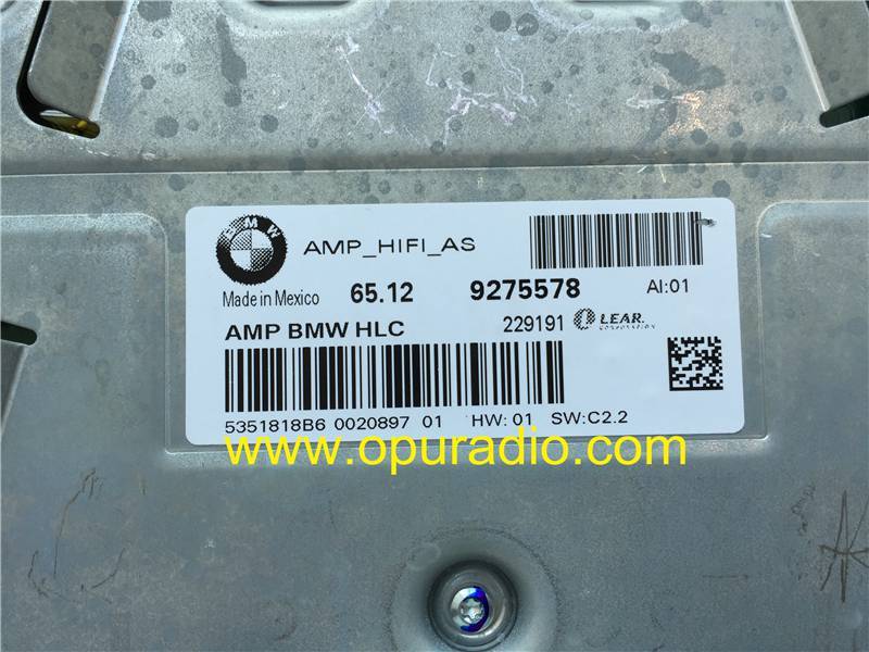 brand new Original OEM facotry LEAR AMP_HIFI_AS AMP BMW HLC 65.12 9275578 PG0099 Audio Amplifier for BMW X3 2013-2015 X1 Car radio Video