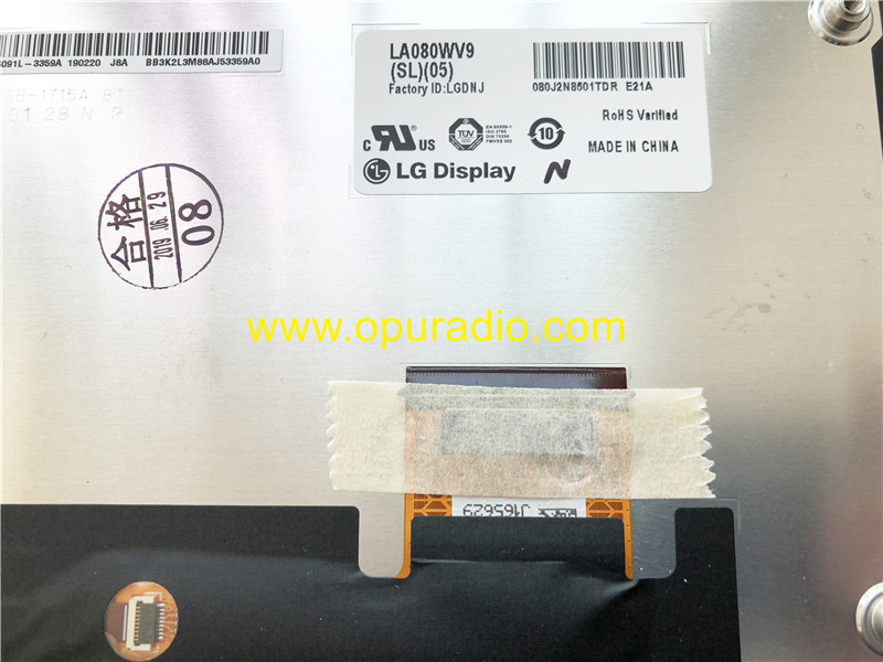 LG Display LA080WV9 SL05 With Touch Screen for 2019 2020  KIA Forte CERATO Car Radio 96160-M7070Wk Player