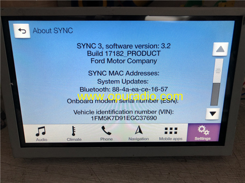 SYNC 3 APIM Module 1U5T-14G371-HDA FoMoCo for 17-19 Ford Focus KUGA S-MAX MONDEO car Navigation Maps F7 Europe Lincoln Mustang