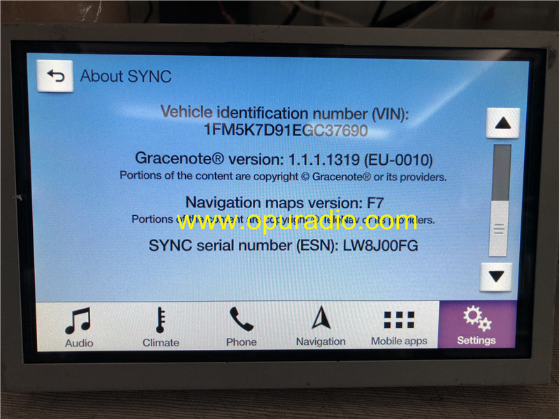 SYNC 3 APIM Module 1U5T-14G371-HDA FoMoCo for 17-19 Ford Focus KUGA S-MAX MONDEO car Navigation Maps F7 Europe Lincoln Mustang