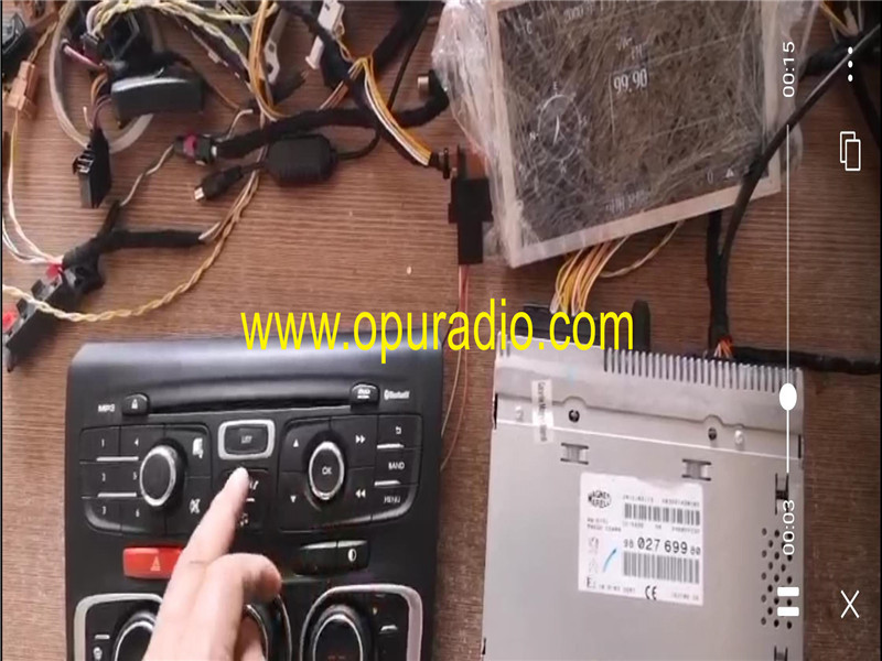 Display with Faceplate volume control for Test Citroen DS3 DS4 DS5 car navigation