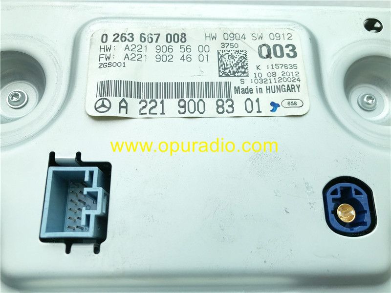 0263667008 Display Unit A2219008301 for 2010-2013 Mercedes S Class S550 S600 S63 CL550 AMG