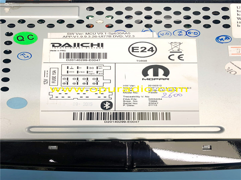 HB050 HL050NA Display with Touch Screen Digitizer for Fait Navigation DAIICHI Radio MOPAR P3000