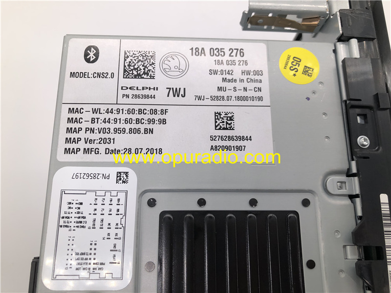 DELPHI CNS2.0 Radio Unit 8inch touch screen 18A035276 for VW Golf Skoda car Navigation Bluetooth MAP Carplay