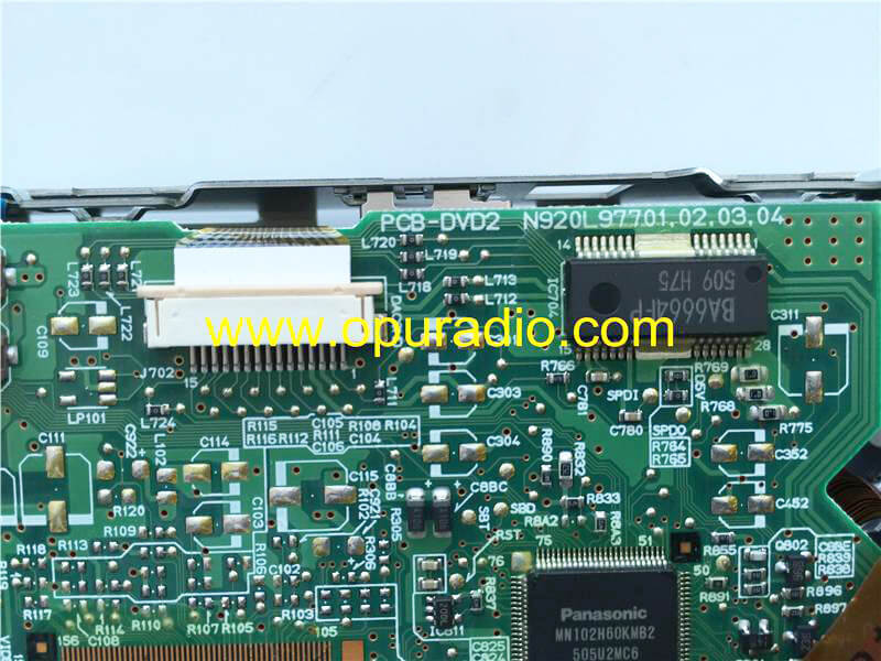 Mitsubishi single DVD drive loader deck mechanism with 2 white connectors PCB-DVD2 for Volvo XC90 XC60 car navigation DVD Rom audio radio Media MAP GP