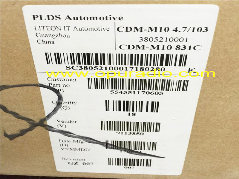 CDM-M10 4.7/103 single CD Drive for 13-15 BMW F30 F31 F32 F36 F34GT F20 F21 F25 X3 F45 F46 F48 1er 3er 5er Magneti Marelli NAV ECE VW Radio