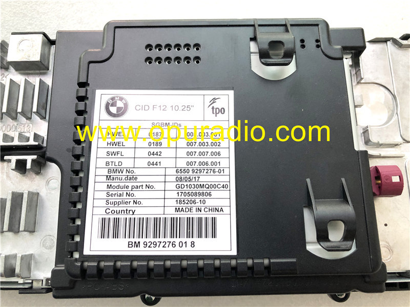 CID 10.25 F12 Display Information Monitor Screen BM 9266383 9247874 for BMW F12 6er 650i car navigation radio