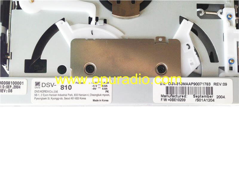 DSV-810 DVS DVD loader Korea drive mechansim for Roof rear seat slime car DVD player
