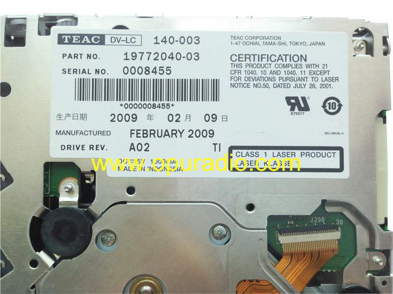 Teac DV-LC140 Slot Loading DVD player drive 19772040 loader deck mechanism for GM chevy Buick car navigation radio