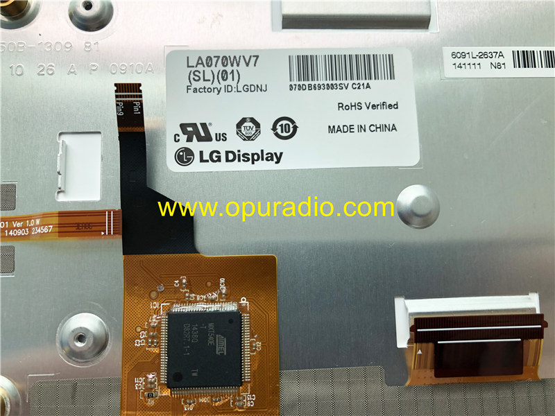 LA070WV7 SL01 SL04 Display with Touch Screen Digitizer for KIA Sportage MK4 car navigation 96560-F1010