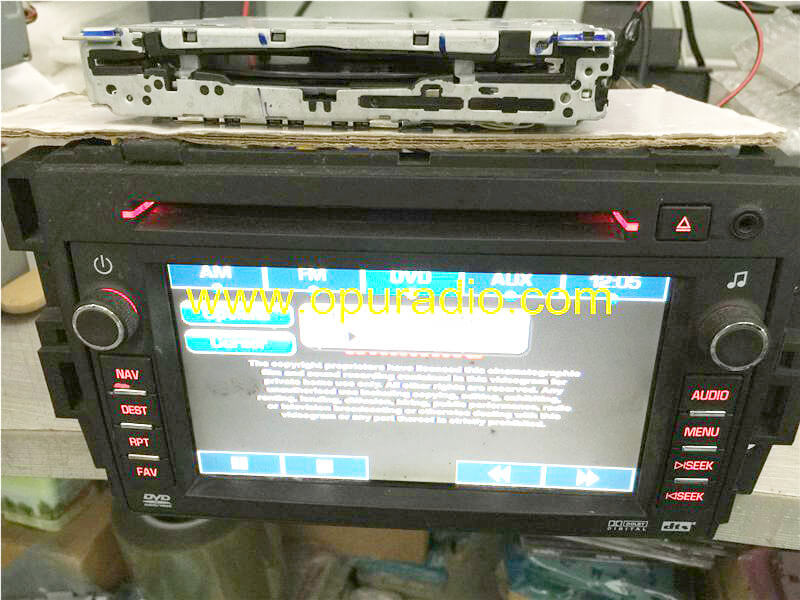 DVD-V4/1 single DVD drive loader deck mechanism exact PCB for 2007-2009 GMC Acadia Navigation unit Buick Enclave Delphi 28086251 DELCO Electronics 258